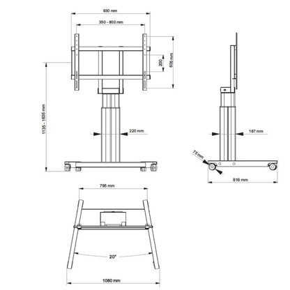 Multibrackets M Motorized Public Floorstand 160kg Black SD