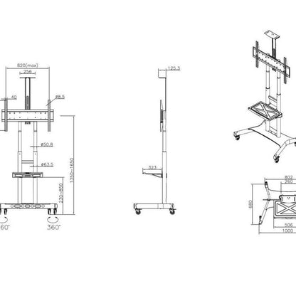 Multibrackets M Public Floorstand Basic 180 incl shelf & camera holder