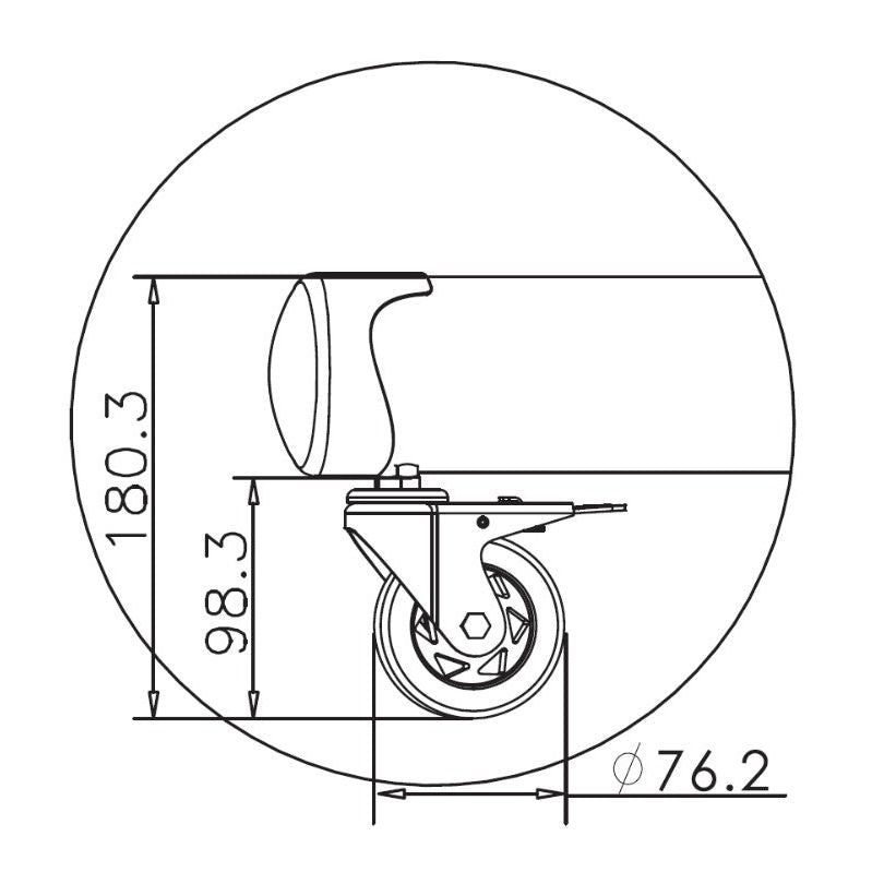 Multibrackets M Public Floorstand Basic 180 incl shelf & camera holder