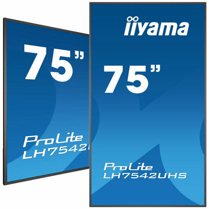 iiyama ProLite LH7542UHS-B3 75" IPS 4K LFD 18/7 with Android 8.0 and iiyama N-sign integrated Signage Platform