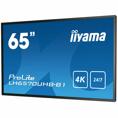 iiyama ProLite LH6570UHB-B1 65" Large Format Display with 24/7, 4K UHD, Android 9.0 and 700cd/m² High Brightness