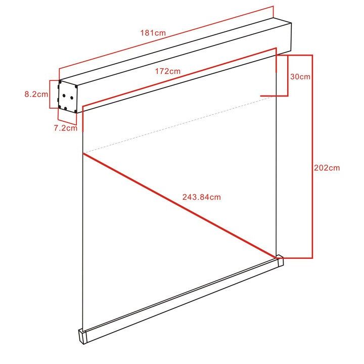 Multibrackets M 1:1 Motorized Projection Screen 172x172, 96" White Edition
