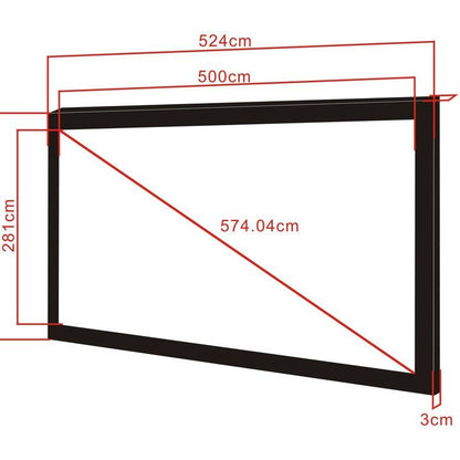 Multibrackets M 16:9 Framed Projection Screen 500x281, 226"