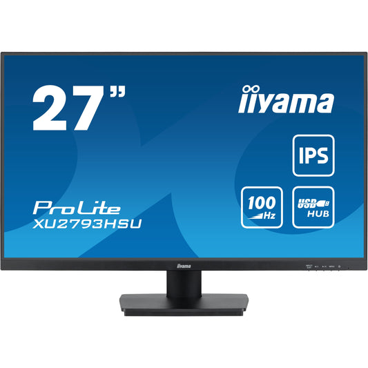 iiyama ProLite XU2793HSU-B6 27” IPS technology panel with USB hub and 100Hz refresh rate