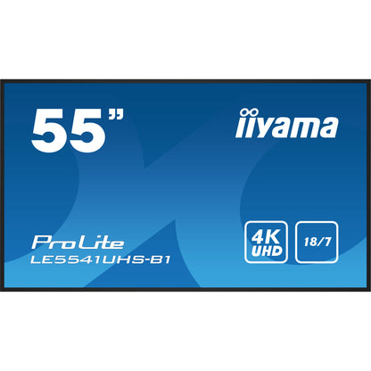 iiyama LE5541UHS-B1 Signage Display Digital signage flat panel 138.7 cm (54.6") LCD 350 cd/m² 4K Ultra HD Black 18/7