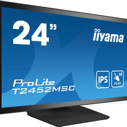 iiyama ProLite T2452MSC-B1 computer monitor 60.5 cm (23.8") 1920 x 1080 pixels Full HD LCD Touchscreen Multi-user Black