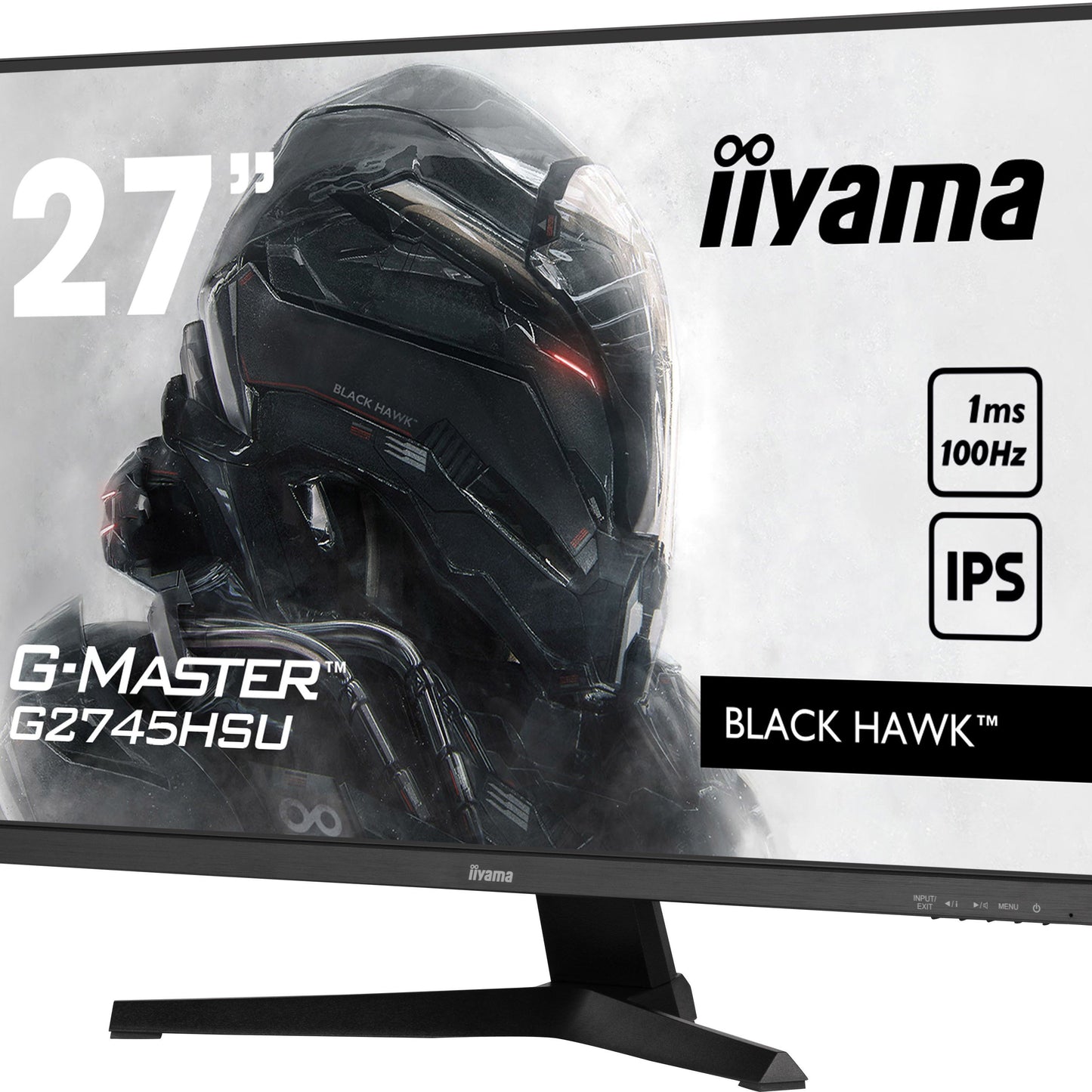 iiyama G-MASTER G2745HSU-B1 Black Hawk with IPS Panel Technology and 1ms MPRT