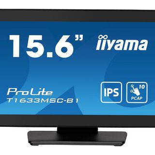 iiyama ProLite T1633MSC-B1 computer monitor 39.6 cm (15.6") 1920 x 1080 pixels Full HD LCD Touchscreen Black