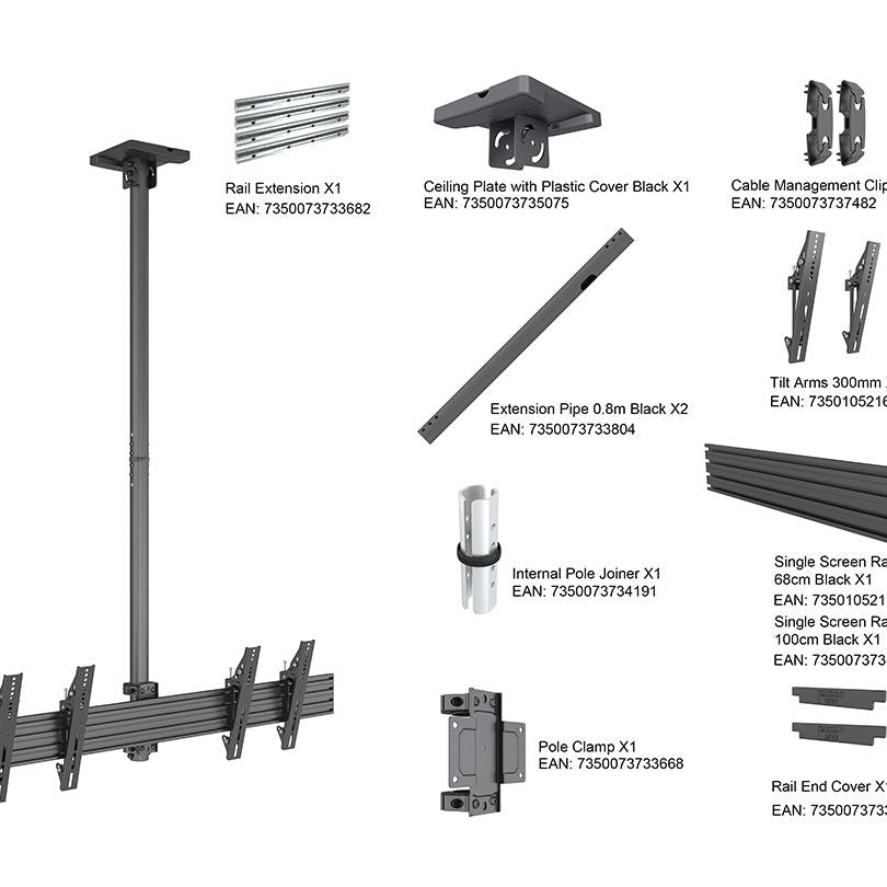 Multibrackets M Ceiling Mount Pro MBC2X1U, VESA 300