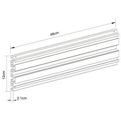 Multibrackets M Pro Series - Single Screen Rail 48cm Black