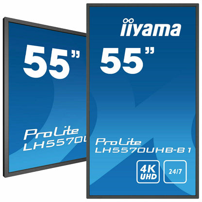 iiyama ProLite LH5570UHB-B1 55" Large Format Display with 24/7, 4K UHD, Android 9.0 and 700cd/m² High Brightness