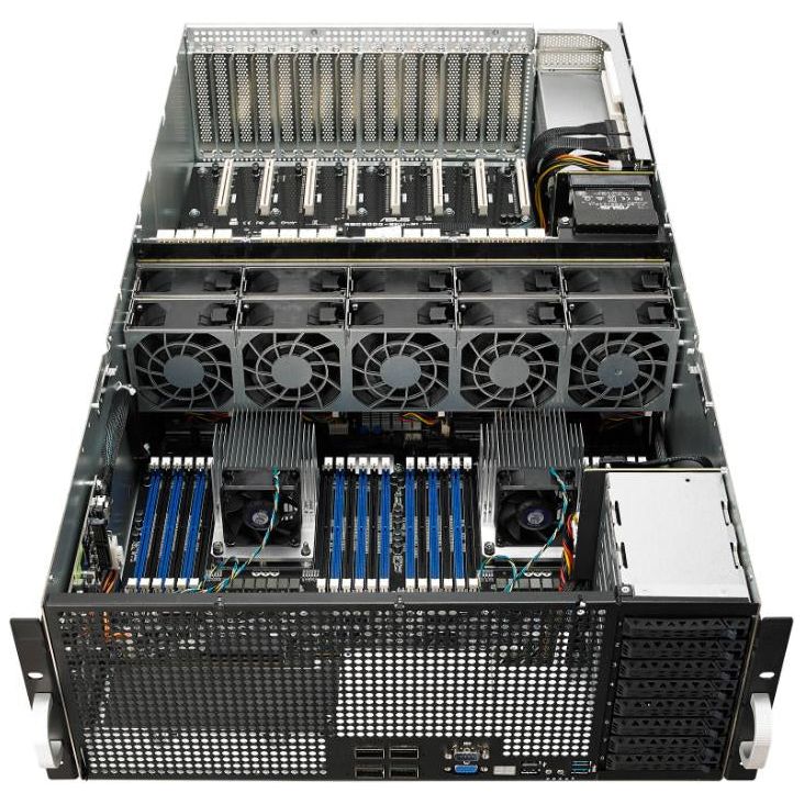 ASUS ESC8000 G4 LGA 3647 (Socket P) Rack (4U) Black, Stainless steel