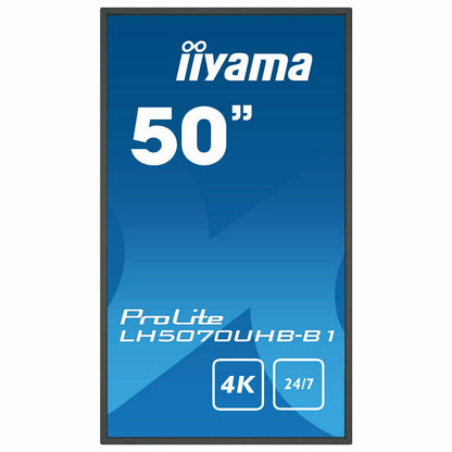 iiyama ProLite LH5070UHB-B1 50" Large Format Display with 24/7, 4K UHD, Android 9.0 and 700cd/m² High Brightness