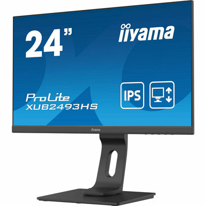 iiyama ProLite XUB2493HS-B4 24" IPS LCD Monitor with Height Adjust Stand