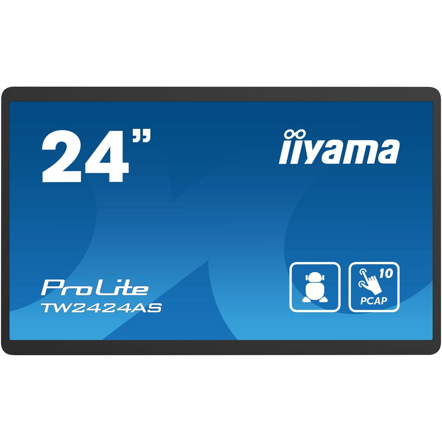 iiyama TW2424AS-B1 Signage Display Digital signage flat panel 60.5 cm (23.8") Wi-Fi 250 cd/m² 4K Ultra HD Black Touchscreen Built-in processor Android 24/7