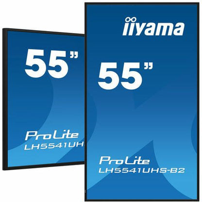iiyama ProLite LH5541UHS-B2 55" Professional Digital Signage display with 4K UHD resolution and 24/7 operating time