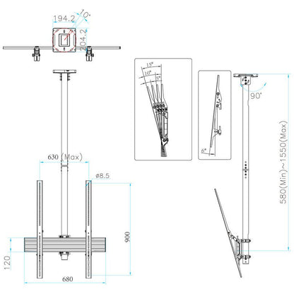 Multibrackets M Ceiling Mount Pro MBC1UPHD
