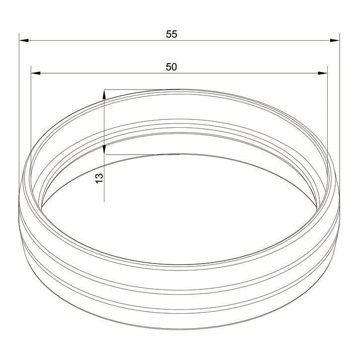 Multibrackets M Pro Series - External Pipe Cover Chrome