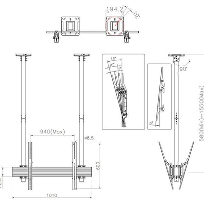 Multibrackets M Ceiling Mount Pro MBC1UX2SD