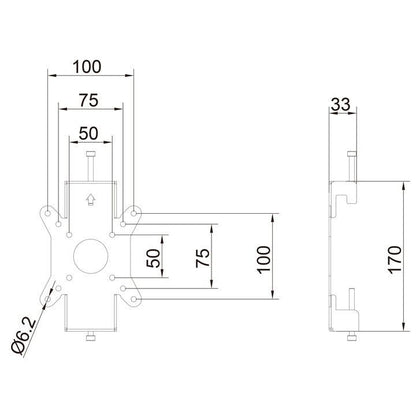 Multibrackets M Pro Series - Monitor Mount Fixed Pro 50/75/100