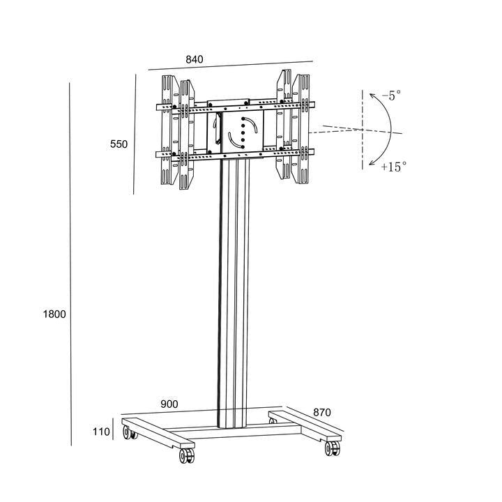 Multibrackets M Public Display Stand 180 HD Back to Back Silver