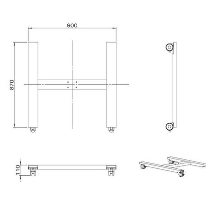 Multibrackets M Public Display Stand Wheelbase HD B2B Silver