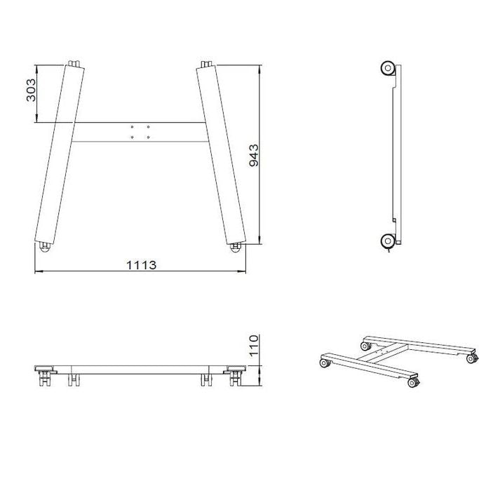 Multibrackets M Public Display Stand Wheelbase HD Black