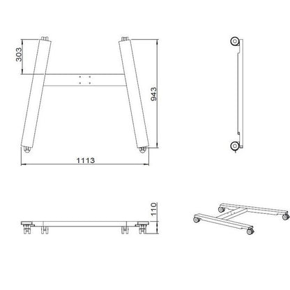 Multibrackets M Public Display Stand Wheelbase HD Black