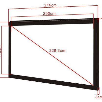 Multibrackets M 16:9 Framed Projection Screen 200x112, 90"