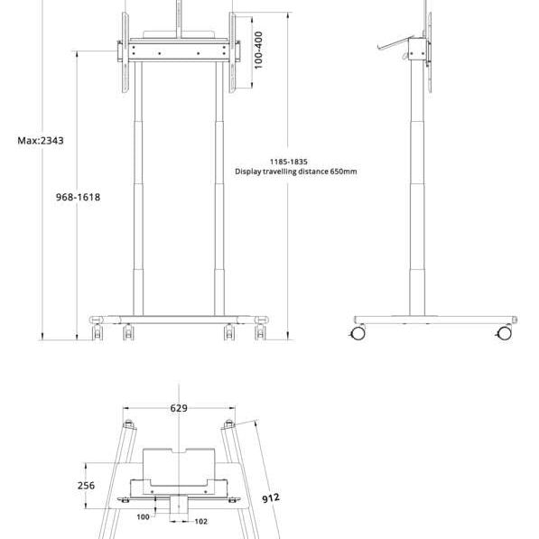 Multibrackets M Motorized Floorstand 60kg Black