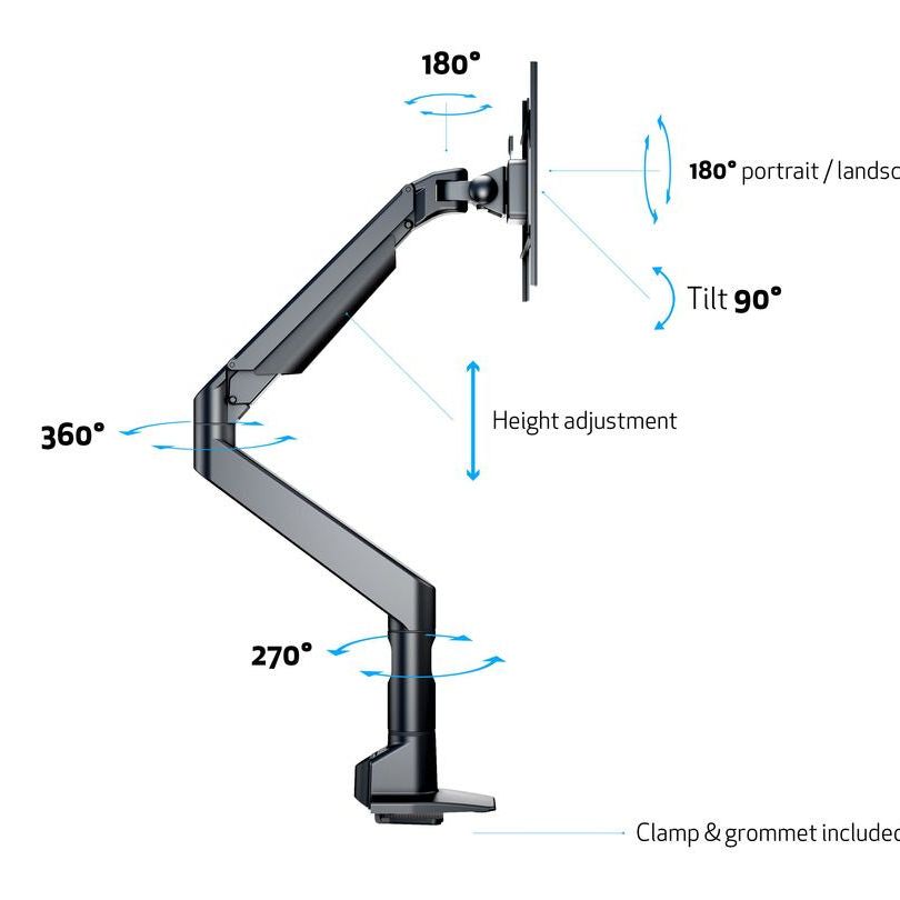 Multibrackets M VESA Gas Lift XL Single Black HD