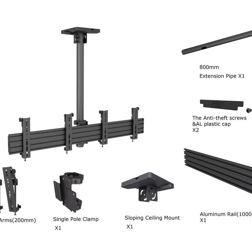 Multibrackets M Menu Board Mount Pro MBC2X1U VESA 200