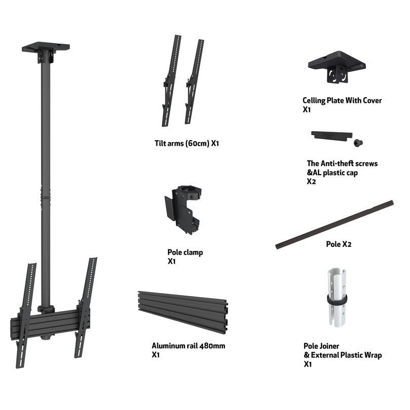 Multibrackets M Ceiling Mount Pro MBC1UP 400x600