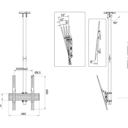 Multibrackets M Ceiling Mount Pro MBC1UP 400x600