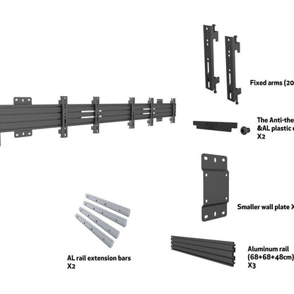 Multibrackets M Wallmount Pro MBW3U Fixed 200 Black
