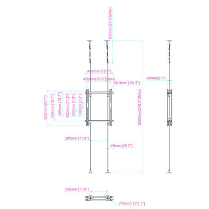 Multibrackets M Pro Series - Wire 6000 Back to Back