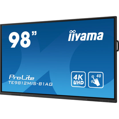 iiyama PROLITE Digital A-board 2.49 m (98") LED Wi-Fi 400 cd/m² 4K Ultra HD Black Touchscreen Built-in processor Android 24/7