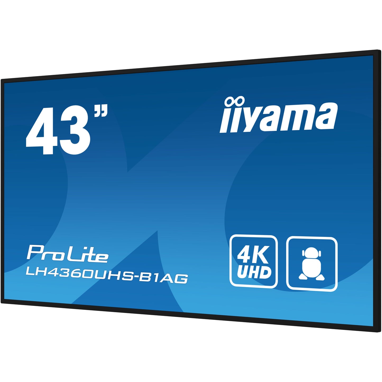 iiyama ProLite LH4360UHS-B1AG 43" 4K UHD professional digital signage display with advanced control and connectivity options