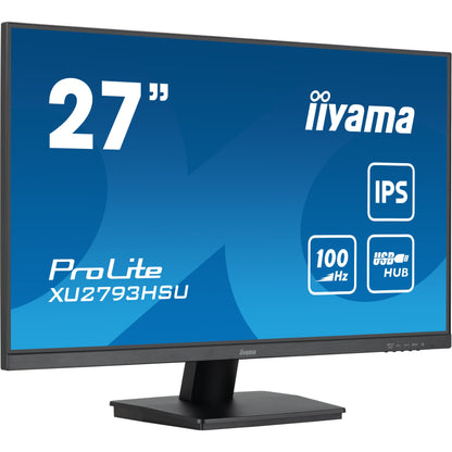 iiyama ProLite XU2793HSU-B6 27” IPS technology panel with USB hub and 100Hz refresh rate