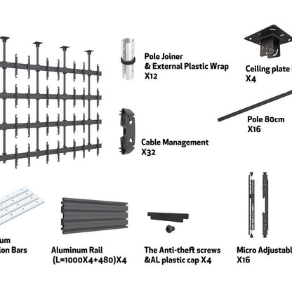 Multibrackets M Ceiling Mount Pro MBC4X4U Adjustable