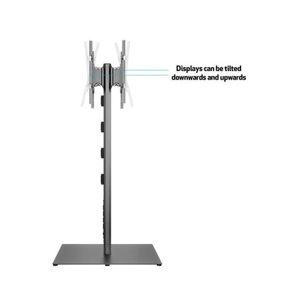 Multibrackets M Public Display Stand 180 HD Back to Back Black w. Floorbase