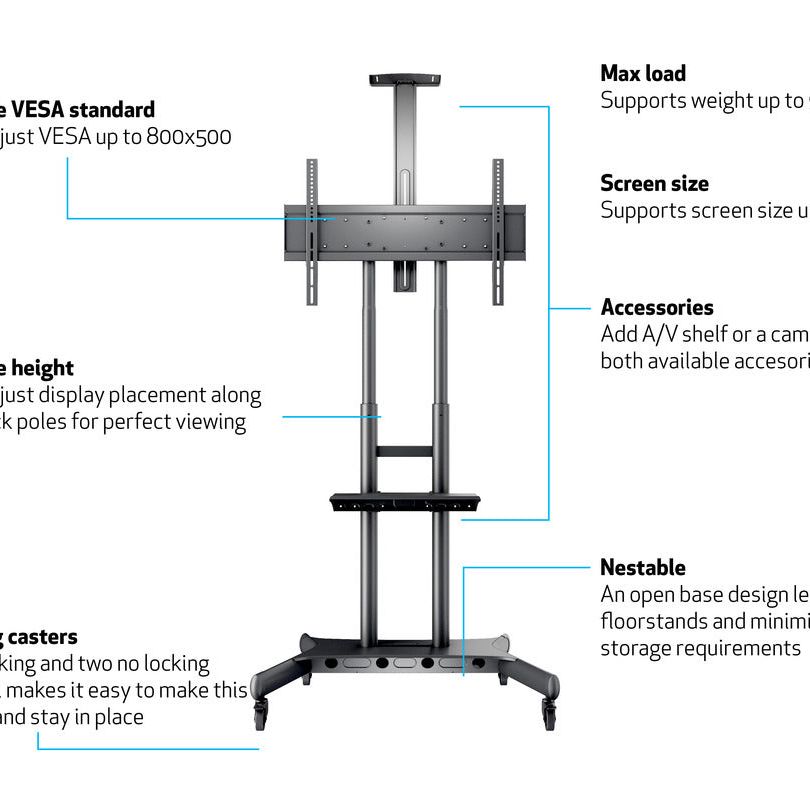 Multibrackets M Public Floormount Basic 180 incl shelf & cameraholder