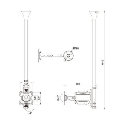 Multibrackets M Ceiling Mount Pro MBC1F, VESA 200