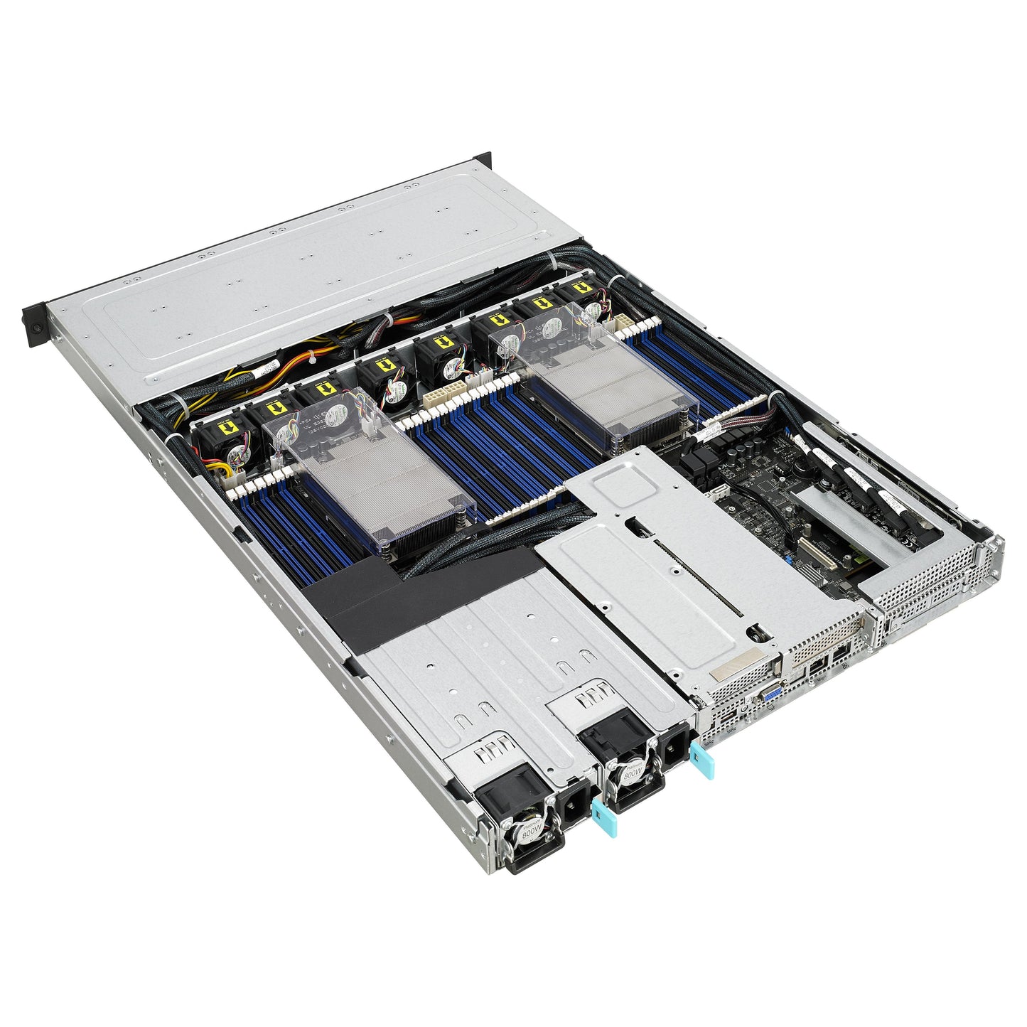 ASUS RS700A-E9-RS12V2 Socket SP3 Rack (1U) Black, Grey