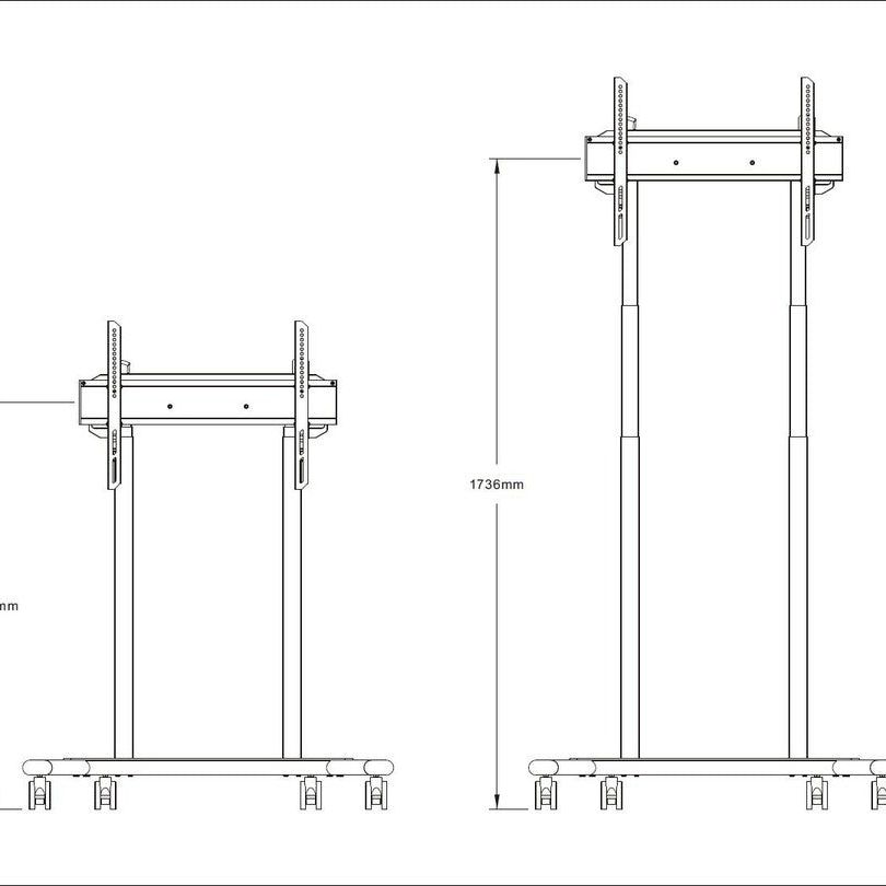 Multibrackets M Motorized Floorbase 60kg Black