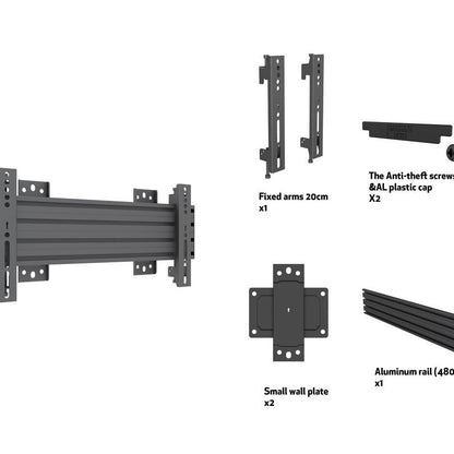 Multibrackets M Wallmount Pro MBSTH1U 400x200 Fixed Black