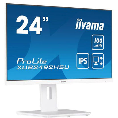 iiyama ProLite XUB2492HSU-W6 24" IPS 100Hz Full HD Display with HAS in White