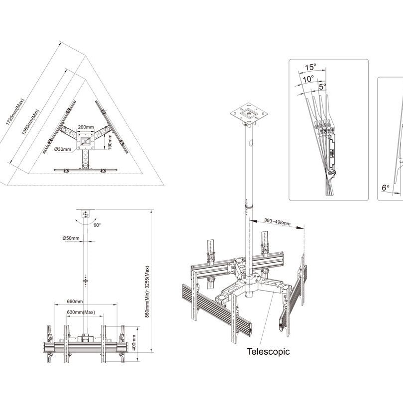 Multibrackets M Ceiling Mount Pro MBC3UHD
