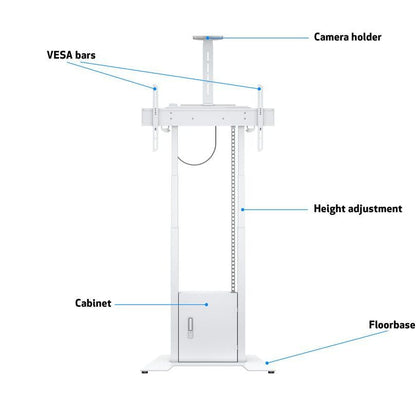 Multibrackets M Motorized Floorbase Flip 2 incl cabinet 120kg White