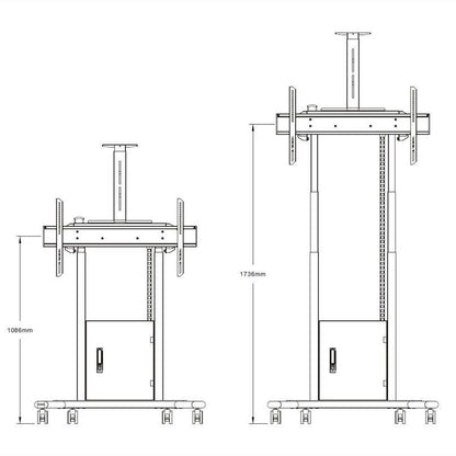 Multibrackets M Motorized Floorbase Flip 2 incl cabinet 120kg White